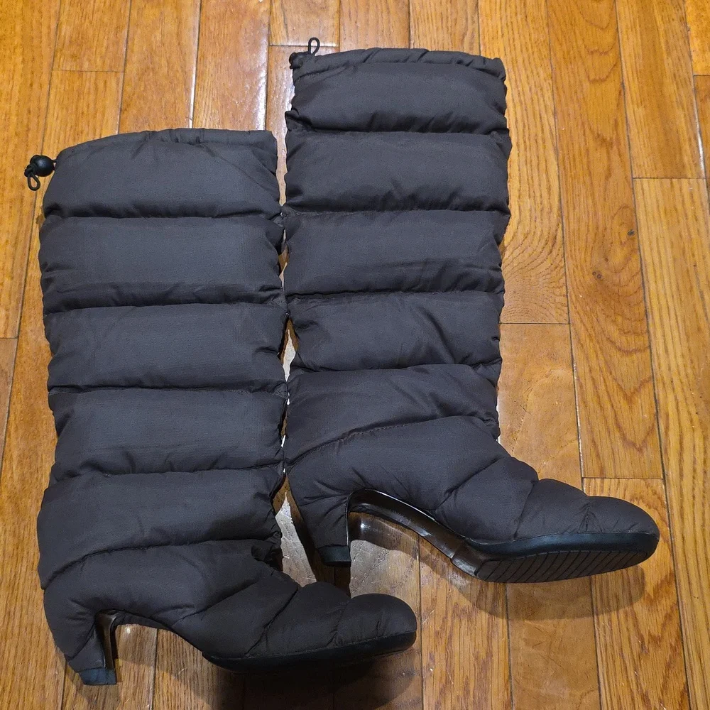 United Nude Nylon Mid-Calf Boots, Size 36, Brown